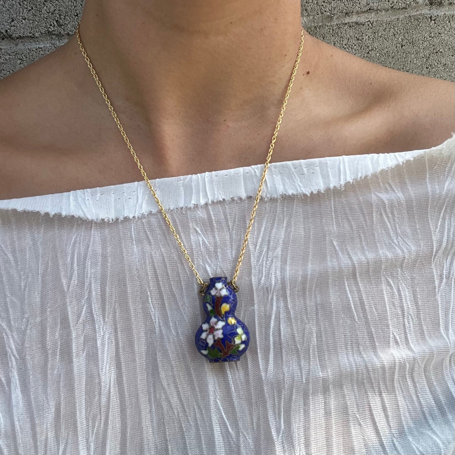 Chinese Inspired Pottery Necklace