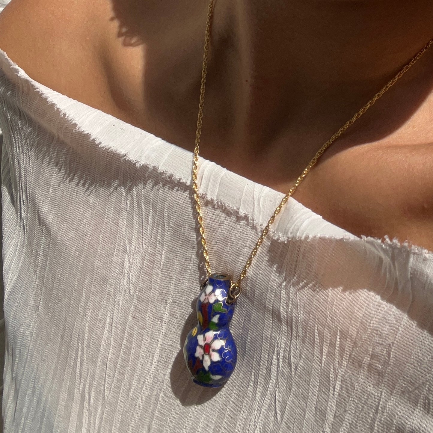 Chinese Inspired Pottery Necklace