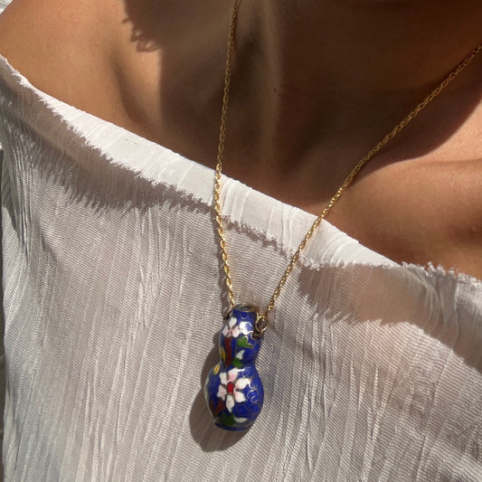 Chinese Inspired Pottery Necklace
